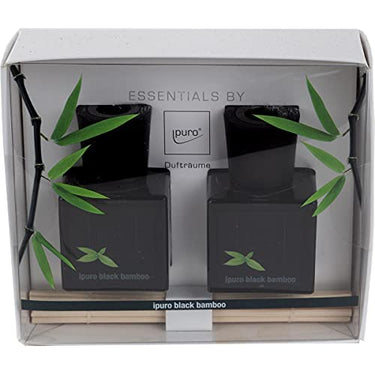 ipuro Essentials Room Fragrance Black Bamboo - Room fragrance set for a fresh, herbal indoor climate - Air freshener with high-quality ingredients (2 x 50 ml) on sale